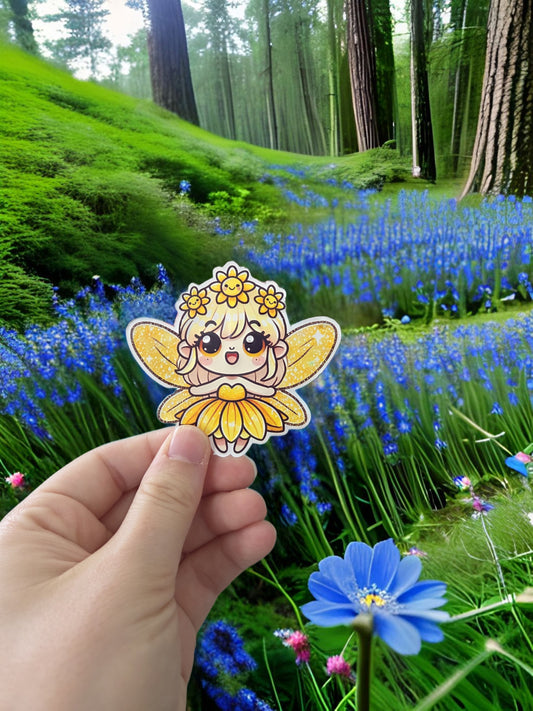Sunshine Flower Fairy Sticker