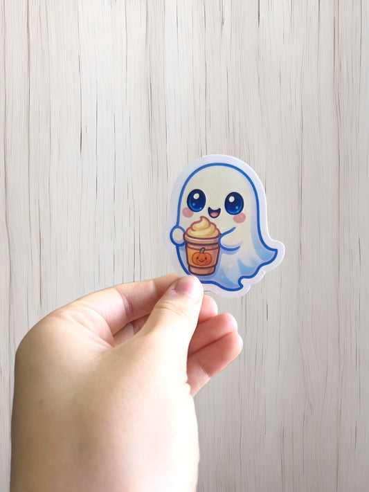 Ghost pumpkin spice sticker