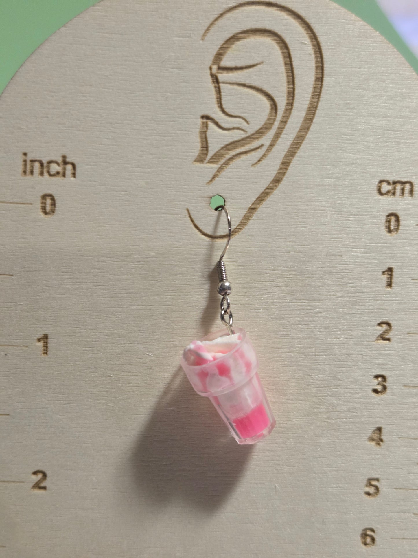 Strawberry Swirl Milkshake Earrings 