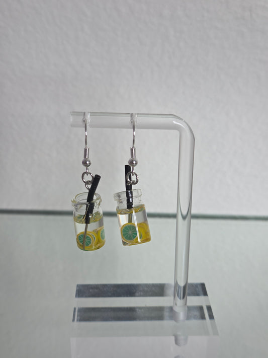 Mini Lemon-Lime Drink Earrings